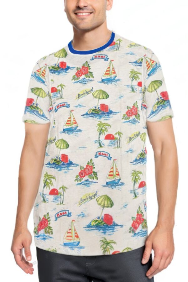 Allover Print Short-Sleeve Tee – Tropical & Boat Prints
