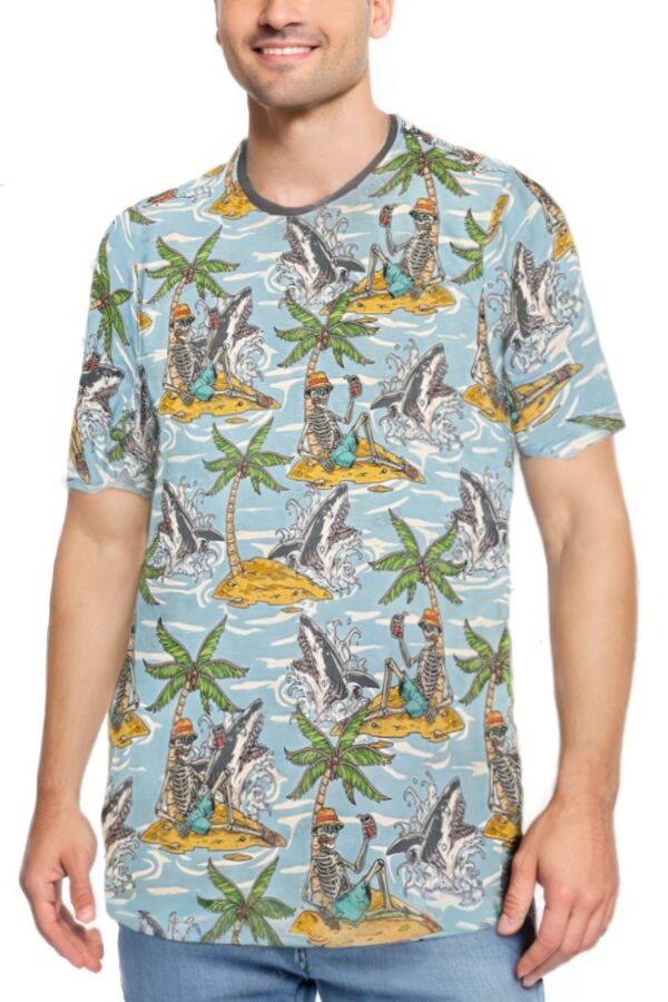 Allover Print Short-Sleeve Tee – Tropical & Boat Prints