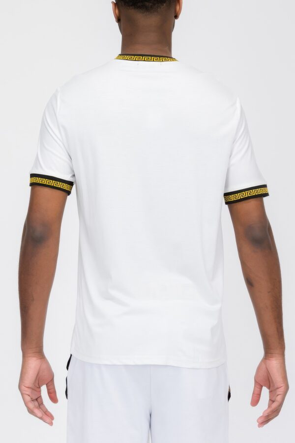 Men’s T-Shirt with Gold Lion Embroidery in Classic Colors