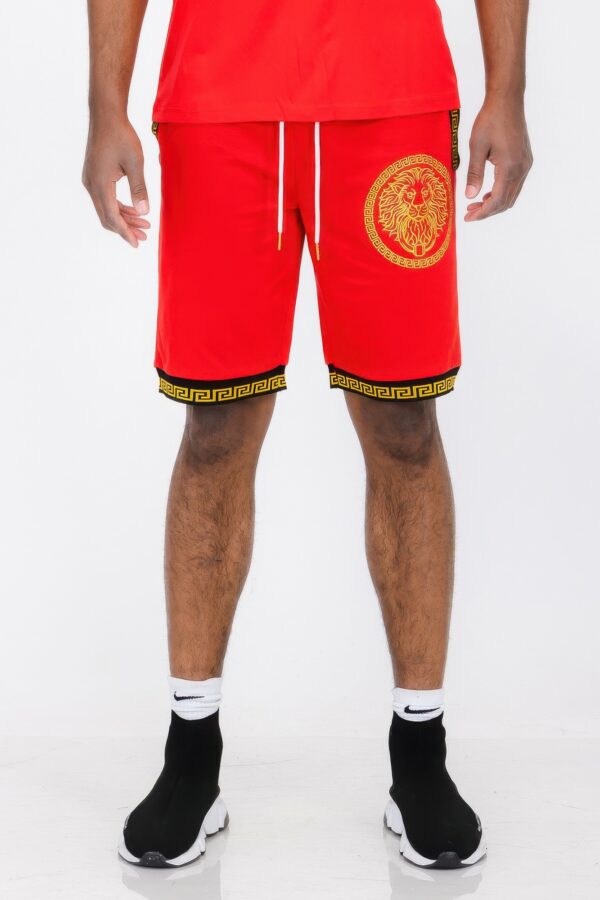 Men’s Black Shorts with Gold Accent – Cotton Blend