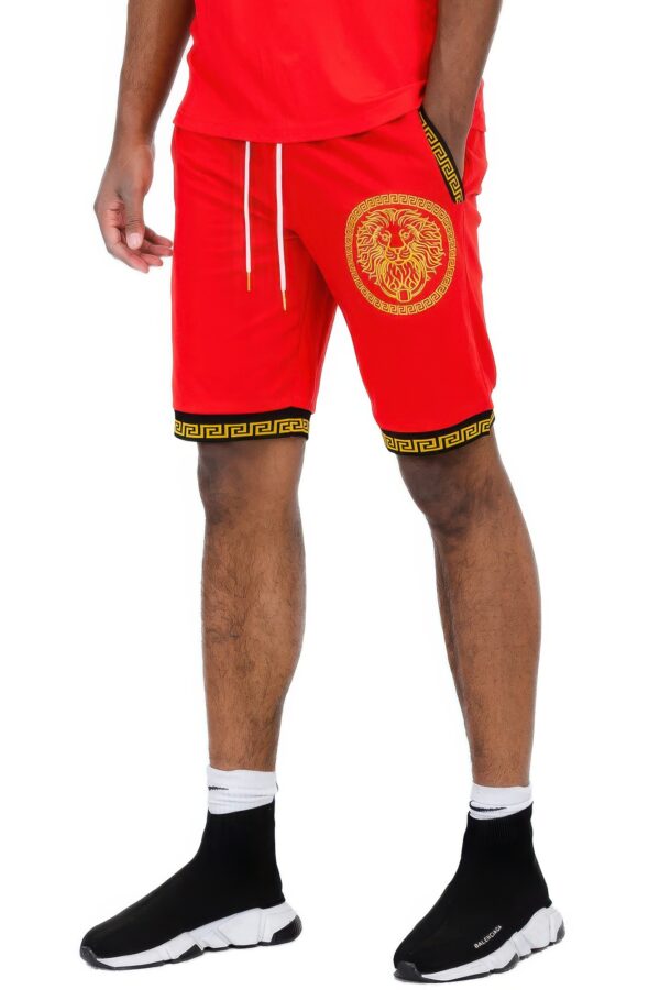 Men’s Black Shorts with Gold Accent – Cotton Blend