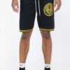 Men’s Black Shorts with Gold Accent – Cotton Blend