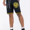 Men’s Black Shorts with Gold Accent – Cotton Blend