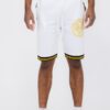 Men’s Black Shorts with Gold Accent – Cotton Blend