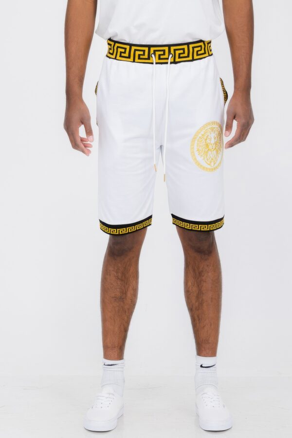Men’s Black Shorts with Gold Accent – Cotton Blend