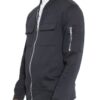 Men’s Cotton Zip-Up Jacket with Ribbed Trim