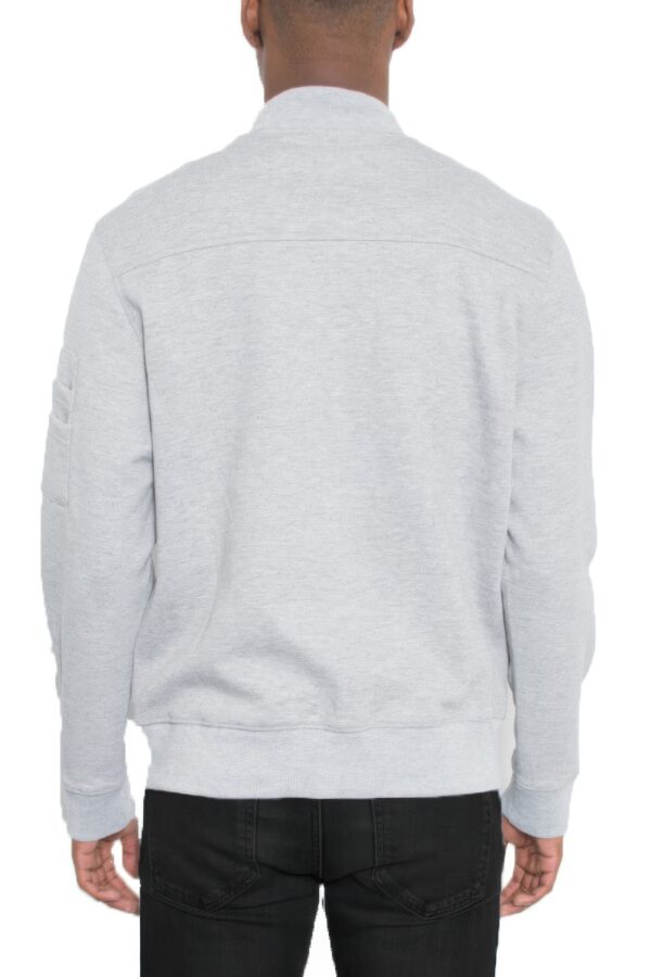 Men’s Cotton Zip-Up Jacket with Ribbed Trim