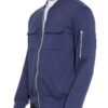 Men’s Cotton Zip-Up Jacket with Ribbed Trim