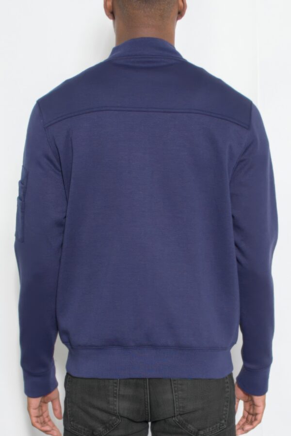 Men’s Cotton Zip-Up Jacket with Ribbed Trim