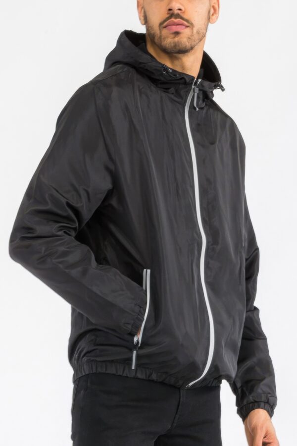 Lightweight Waterproof Hooded Jacket & Running Shorts Set