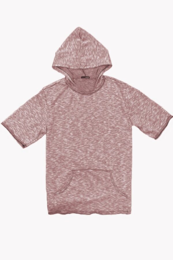 Men’s Short-Sleeve Pullover Hoodie – Patterned Cotton
