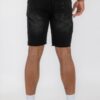 Slim Distressed Stretch Denim Shorts – Men’s