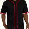 Men’s Taped Baseball Jersey – Button-Front Polyester