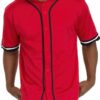 Men’s Taped Baseball Jersey – Button-Front Polyester