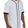 Men’s Taped Baseball Jersey – Button-Front Polyester