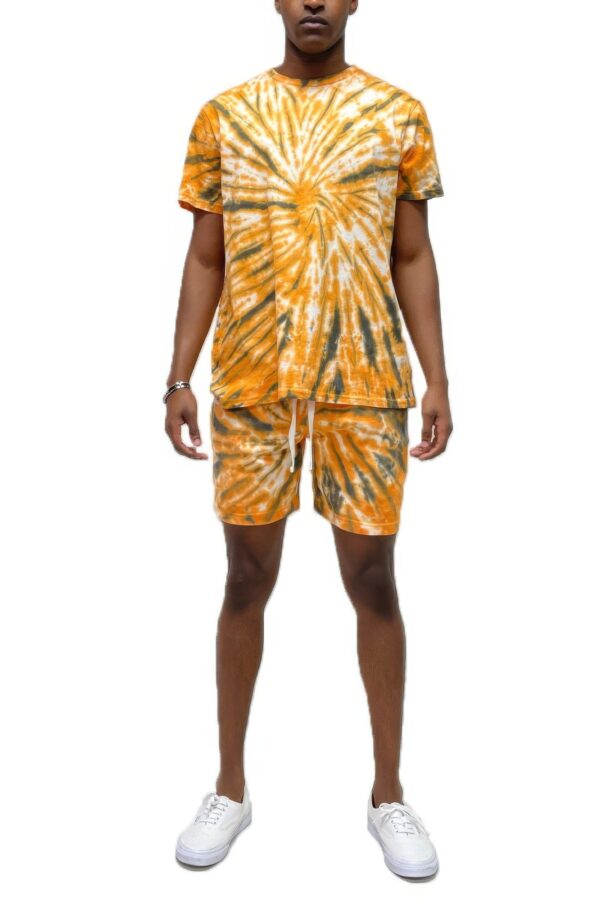 Men’s Tie Dye Shirt & Short Set – Vibrant Colors