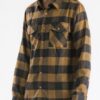 Checkered Flannel Shirt for Men – Chest Pockets & Curved Hem