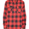 Checkered Flannel Shirt for Men – Chest Pockets & Curved Hem