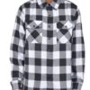 Checkered Flannel Shirt for Men – Chest Pockets & Curved Hem