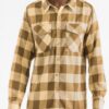 Checkered Flannel Shirt for Men – Chest Pockets & Curved Hem