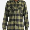 Checkered Flannel Shirt for Men – Chest Pockets & Curved Hem