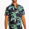 Men’s Hawaiian Print Button-Down Shirt – Multi