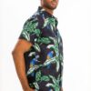 Men’s Hawaiian Print Button-Down Shirt – Multi