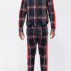 Plaid Checkered Full-Zip Track Suit – Men’s