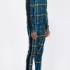 Plaid Checkered Full-Zip Track Suit – Men’s