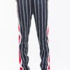 Printed Poly Span Track Pants with Ankle Zipper