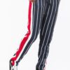 Printed Poly Span Track Pants with Ankle Zipper