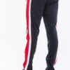 Printed Poly Span Track Pants with Ankle Zipper