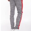 Elephant Print Track Pants with Ankle Zippers