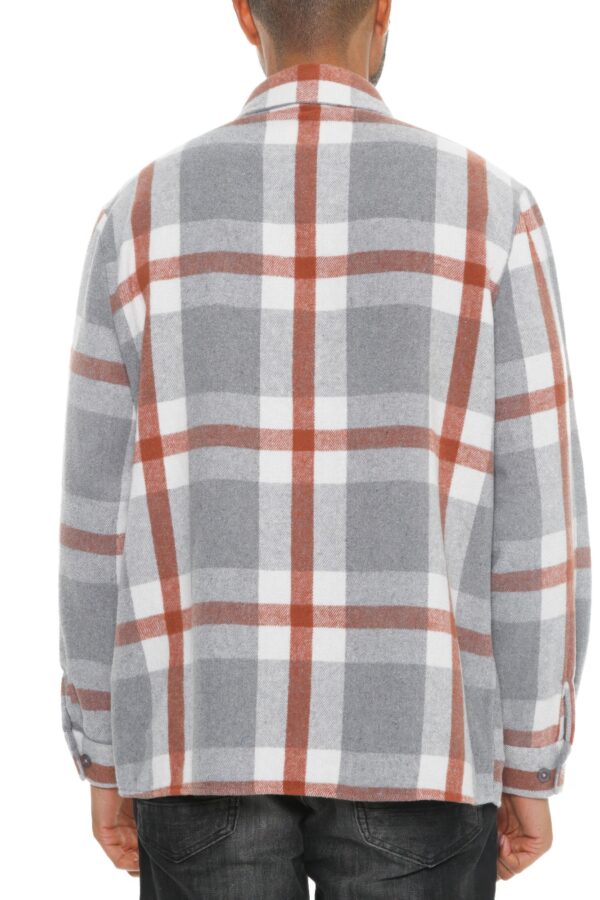 Men’s Checkered Soft Flannel Shacket – Brushed Plaid