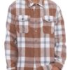 Men’s Checkered Soft Flannel Shacket – Brushed Plaid