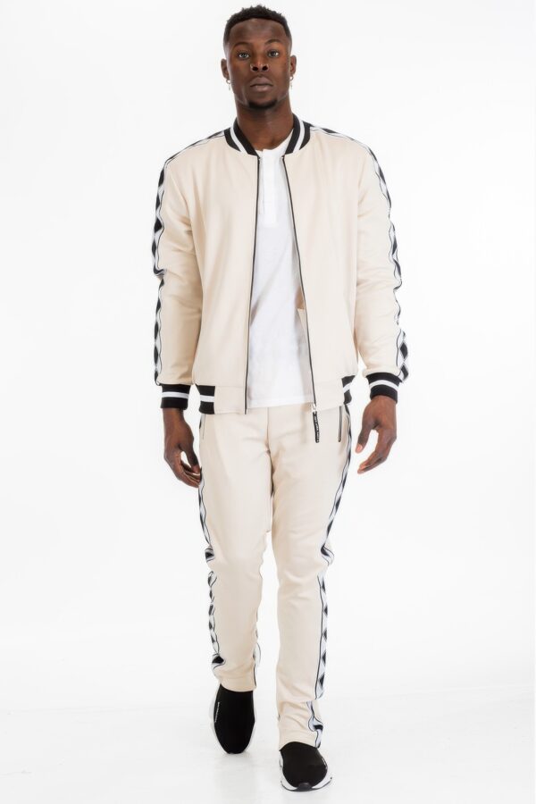 Diamond Tape Track Set – Ankle-Zip Joggers