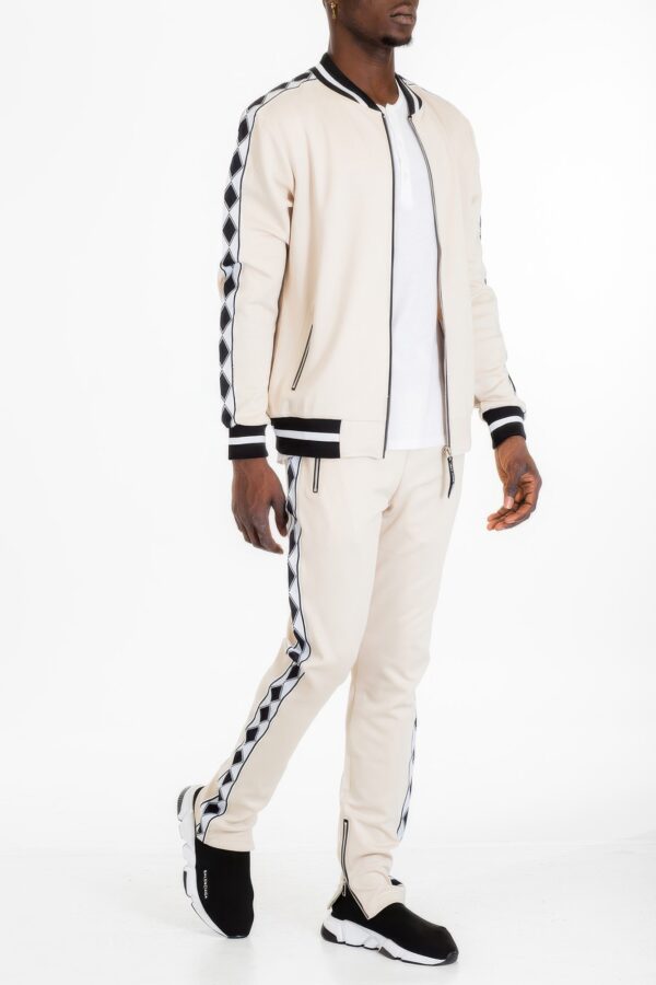 Diamond Tape Track Set – Ankle-Zip Joggers