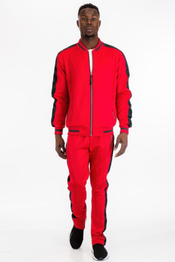 Diamond Tape Track Set – Ankle-Zip Joggers