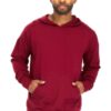 Drop Shoulder Hoodie – Heavyweight Pullover in Burgundy