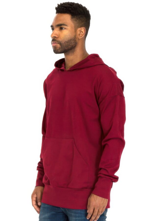 Drop Shoulder Hoodie – Heavyweight Pullover in Burgundy
