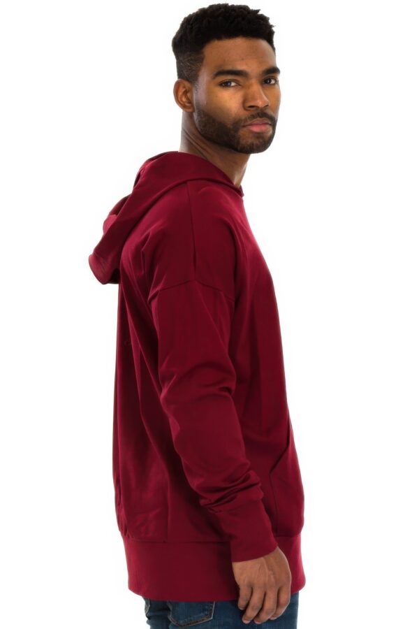 Drop Shoulder Hoodie – Heavyweight Pullover in Burgundy