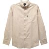 Men’s Solid Long-Sleeve Button-Down Shirt – Regular Fit