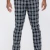 Plaid Trouser Pants – Slim Tailored, Black