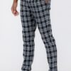 Plaid Trouser Pants – Slim Tailored, Black