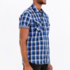 Men’s Checkered Button-Down Shirt with Chest Pockets