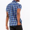 Men’s Checkered Button-Down Shirt with Chest Pockets