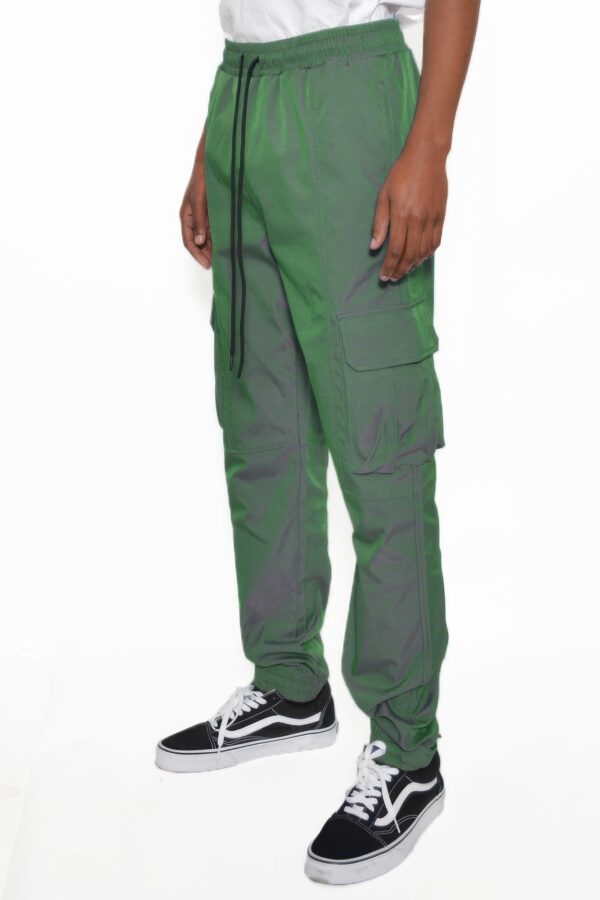 Men’s Peacock Iridescent Cargo Jogger Pants