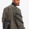 Men’s Utility Strap Jacket with Buckle Detailing – Black/Olive