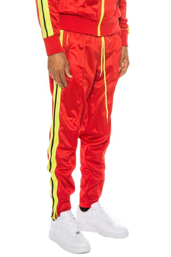 Striped Tape Track Pants – Hidden Ankle Zipper