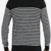 Round Neck Striped Sweater – Two-Tone Stripes